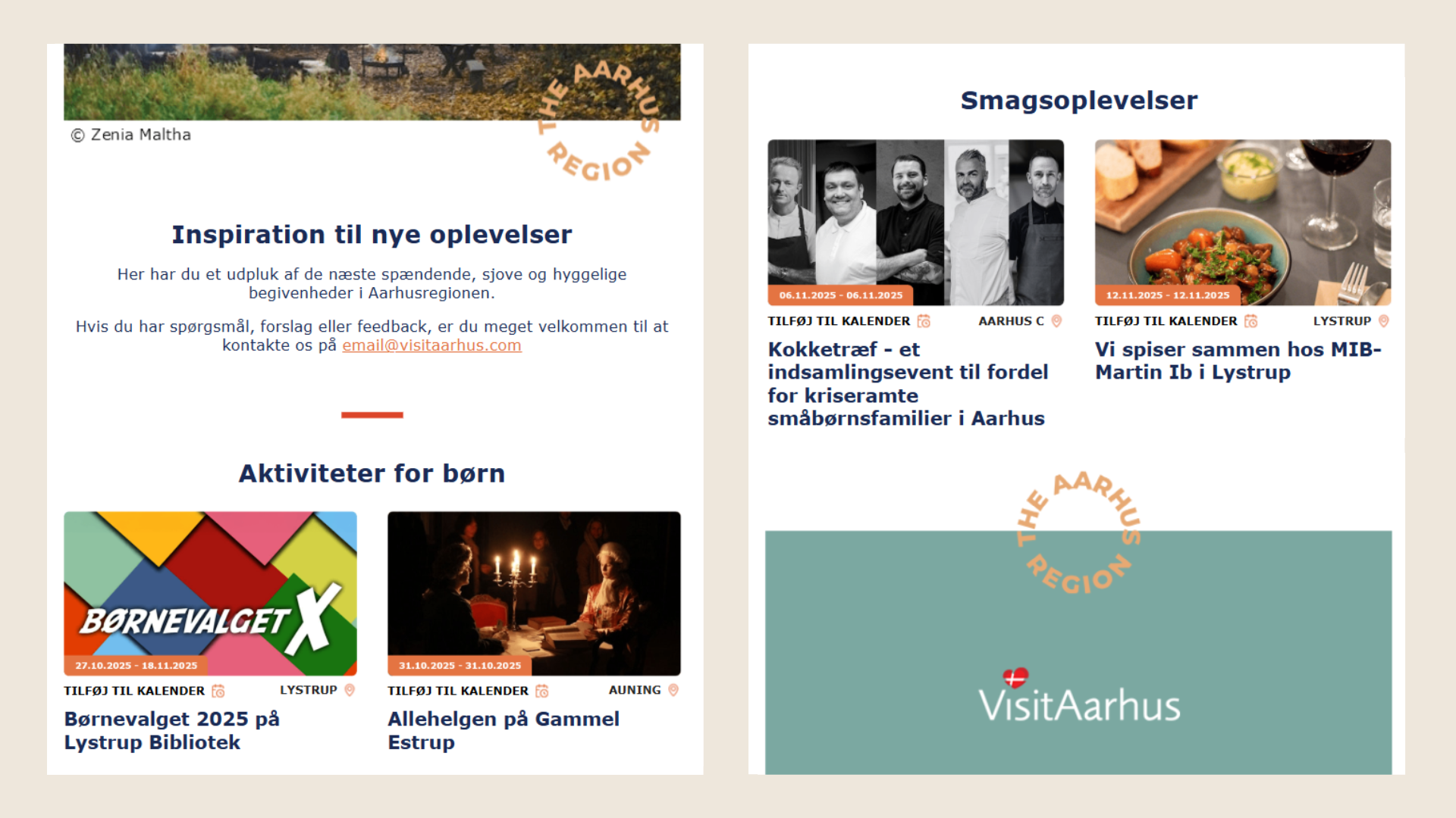 VisitAarhus eventmail eksempel 2025